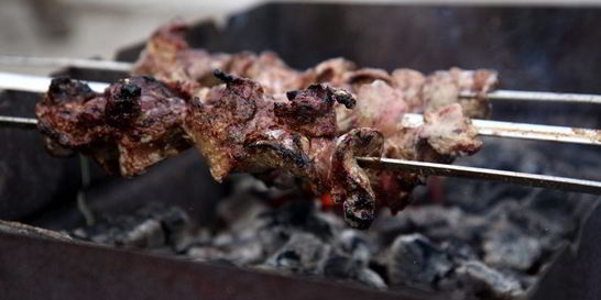 Шашлык из печени куриной
