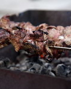 Шашлык из печени куриной