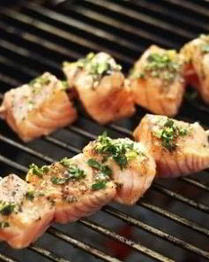 Шашлык из рыбы на мангале