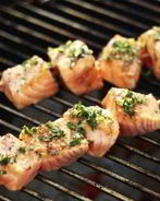 Шашлык из рыбы на мангале