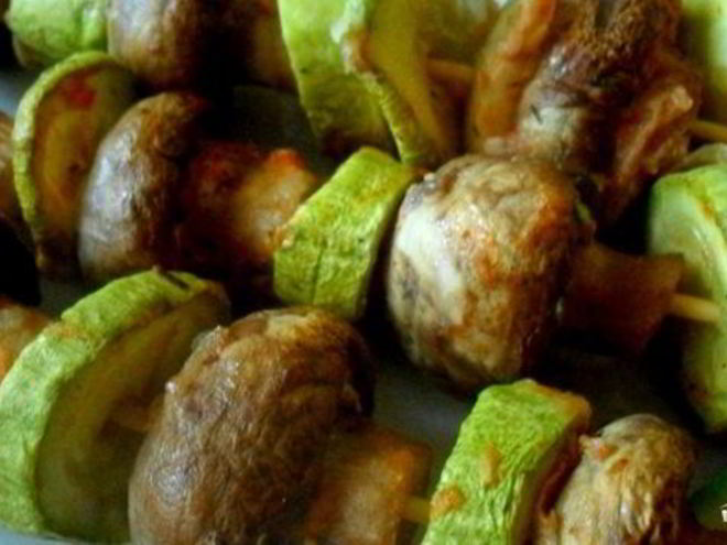 Рецепт шашлыка из шампиньонов в духовке