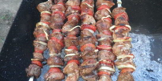 Шашлык из свинины с горчицой