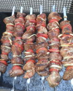 Шашлык из свинины с горчицой