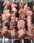 Шашлык из телятины на минеральной воде