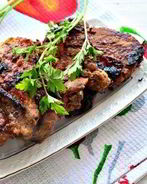 Шашлык из телятины на сковороде