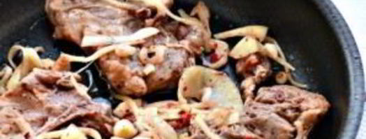 шашлык из телятины на сковороде. Шаг 2