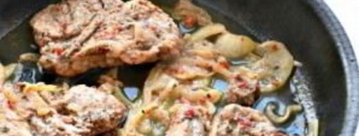 шашлык из телятины на сковороде. Шаг 3