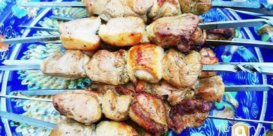 Шашлык из утки в коньяке