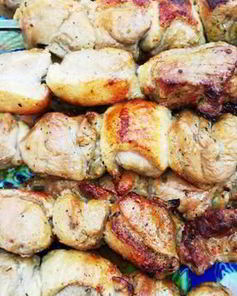 Шашлык из утки в коньяке