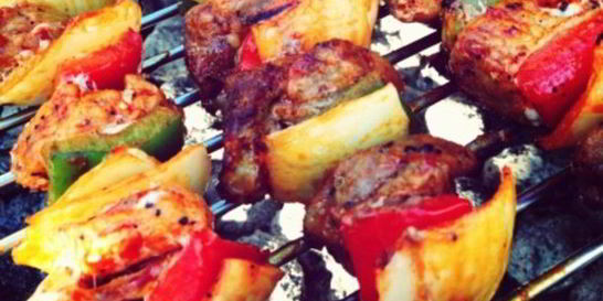 Шашлык на вине