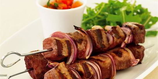 Шашлык с уксусом и луком