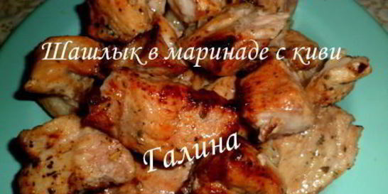 Шашлык в маринаде с киви