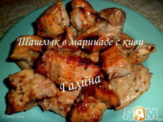 Рецепт шашлыка в маринаде с киви