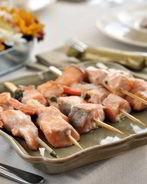 Шашлыки из лосося в специях