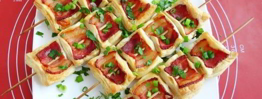 закуска из слоеного теста шашлык. Шаг 11