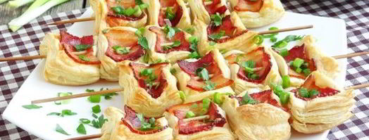 закуска из слоеного теста шашлык. Шаг 12