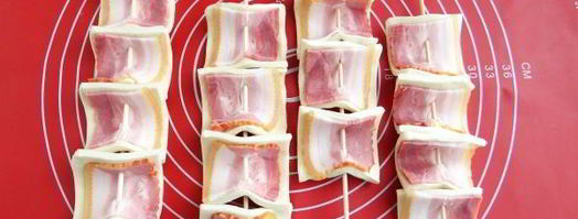 закуска из слоеного теста шашлык. Шаг 7