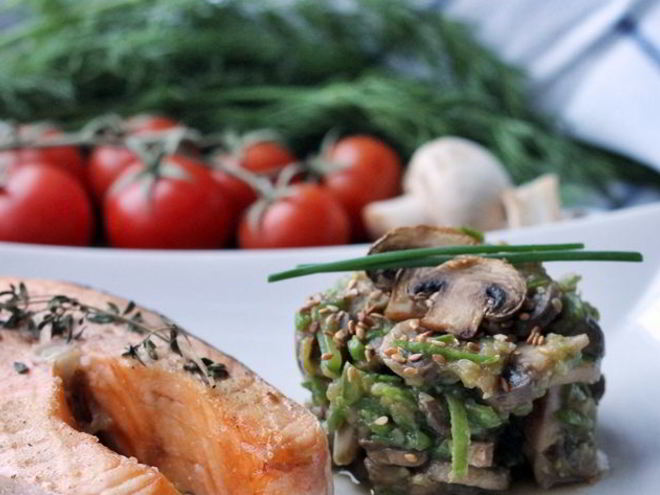 Рецепт гарнира к стейку из семги