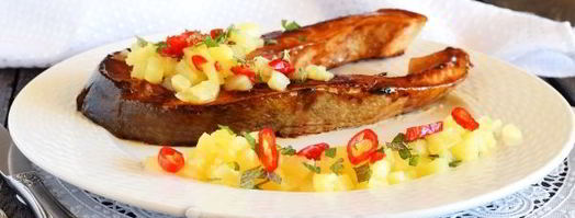 стейк из семги на сковороде. Шаг 12