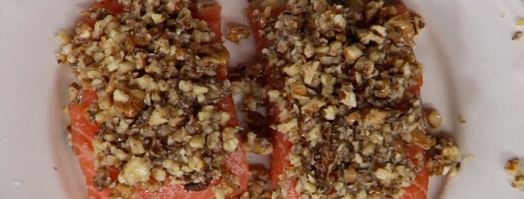 стейк из семги с грецким орехом. Шаг 3