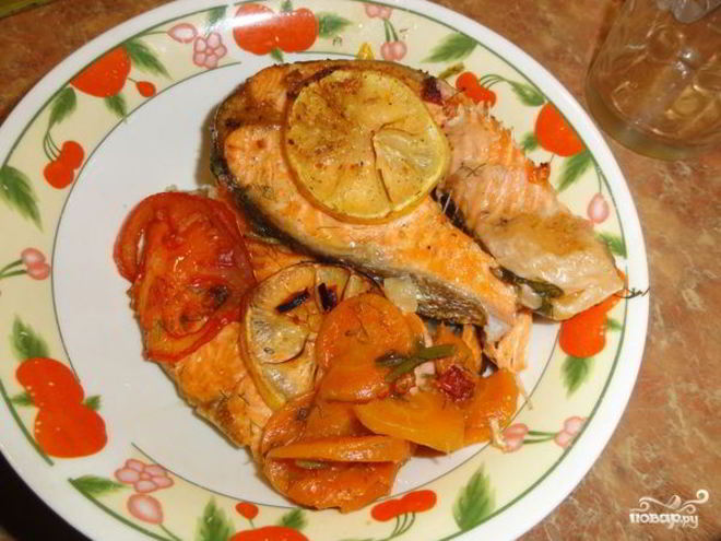 Рецепт стейка из семги в духовке