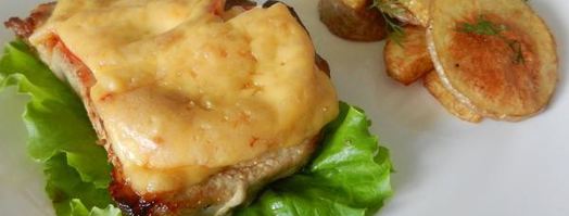 стейк из свиного окорока под сырной шапкой. Шаг 9