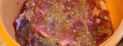 свиной стейк в апельсиновом маринаде. Шаг 4