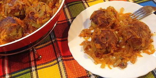 Картофельные тефтели с грибами