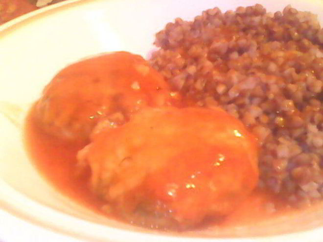 Рецепт куриного-грибных тефтельки в томатном соусе