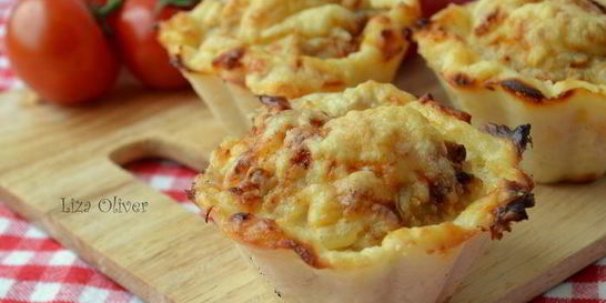 Куриные тефтельки в картофельных корзиночках