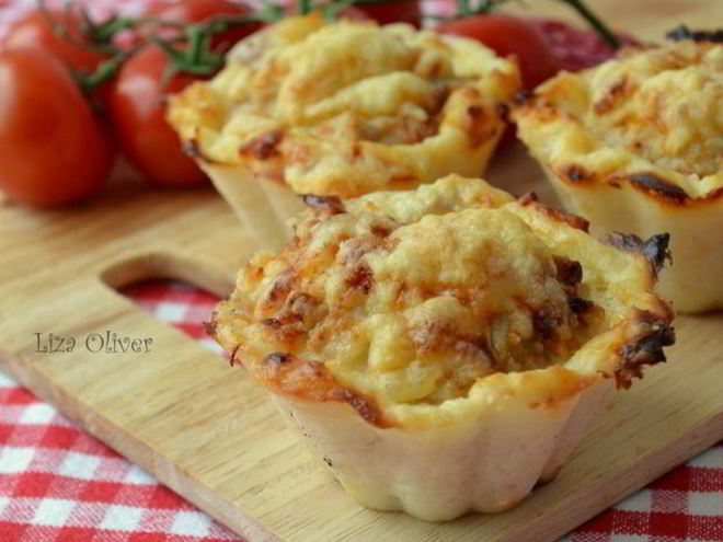 Рецепт куриных тефтелек в картофельных корзиночках