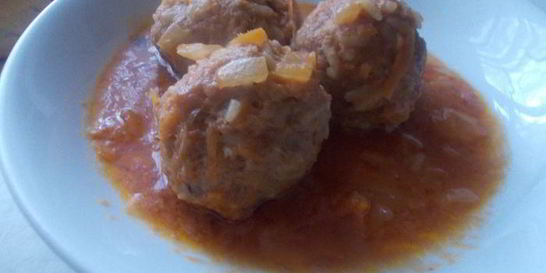 Мясные тефтели с рисом, в томатном соусе Ностальгия