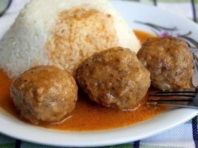 Рецепт мясных тефтелей в подливке