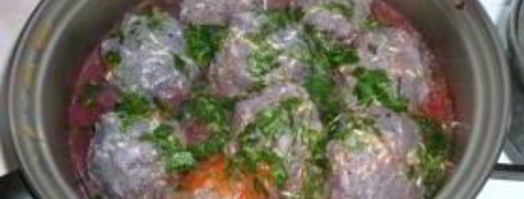 рыбные тефтели с красной капустой и коричневым рисом. Шаг 2