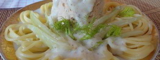 рыбные тефтели в гнезде из спагетти со сливочным соусом. Шаг 5