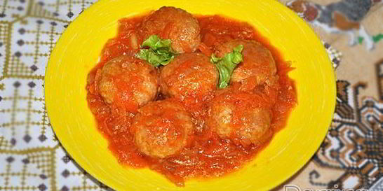 Тефтели из мясного фарша с кускусом