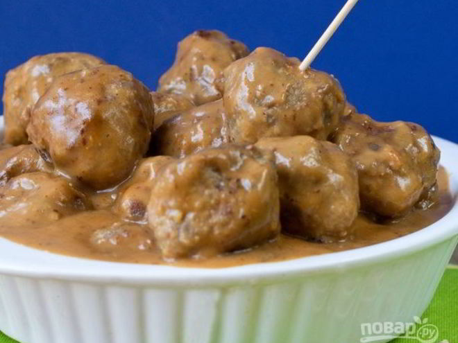 Рецепт тефтелей с подливкой в духовке