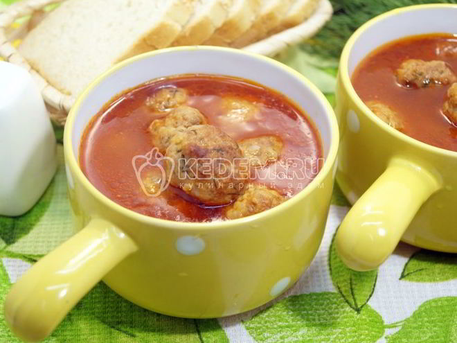 Рецепт тефтелей с подливкой