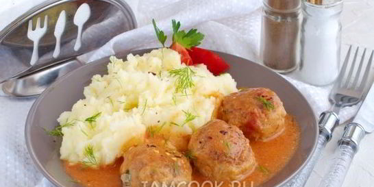 Тефтели с рисом с подливкой