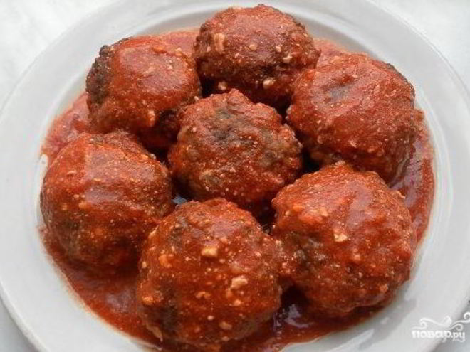 Рецепт тефтелей с рисом в соусе