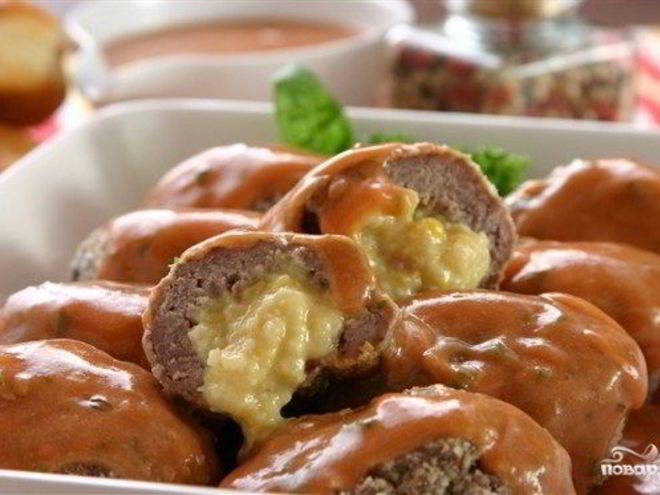 Рецепт тефтелей с сыром