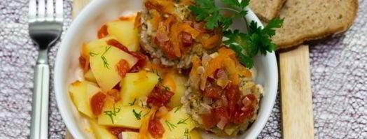 тефтели, тушенные с картофелем. Шаг 8