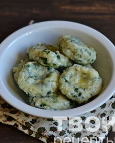 Ленивые вареники со шпинатом