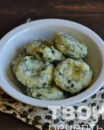 Ленивые вареники со шпинатом