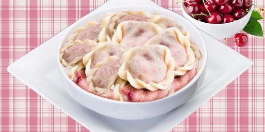 Вареники из замороженных ягод постные