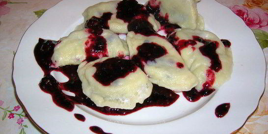 Вареники с черникой