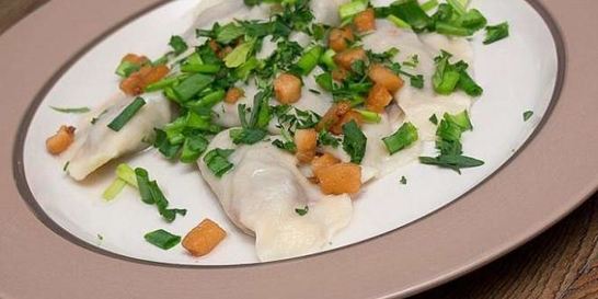 Вареники с гречкой и грибами