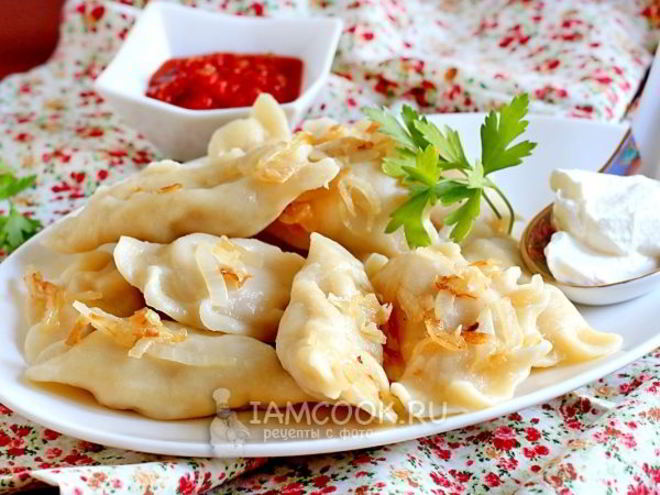 Рецепт вареников с капустой и мясом