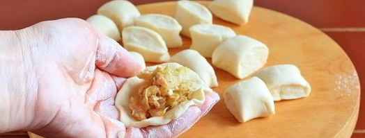 вареники с капустой и мясом. Шаг 14