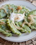 Вареники с картофелем и шпинатом